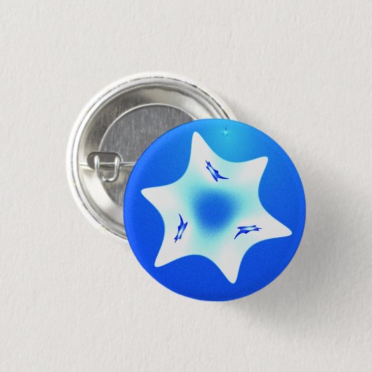 Magen Lavan (White Star) Ronde Button 3,2 Cm (Voorkant /achterkant)