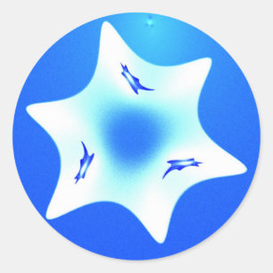 Magen Lavan (White Star) Ronde Sticker