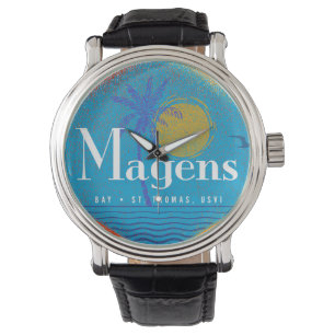 Magens Bay Mid Century Retro USVI St. Thomas Horloge