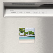 Magens Bay, St. Thomas 2 inch vierkante magneet (Insitu (Vaatwasser))