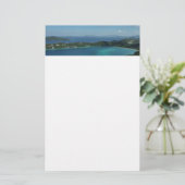 Magens Bay, St. Thomas Beauful Island Scene Briefpapier (Staand voorkant)