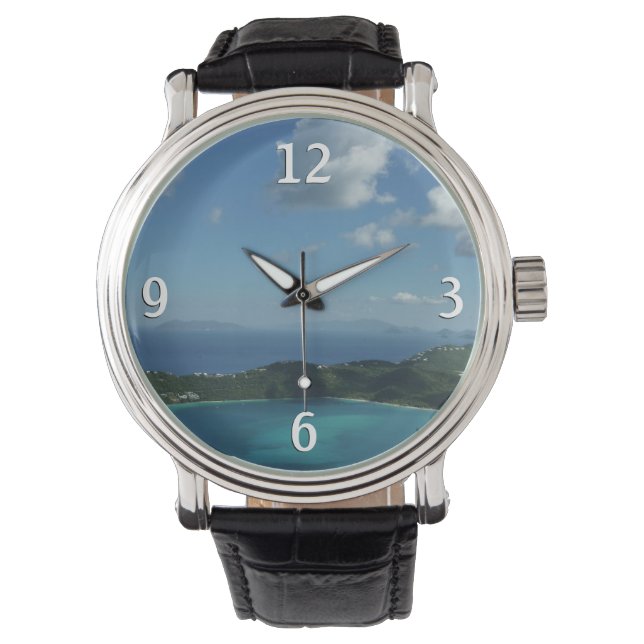 Magens Bay, St. Thomas Beauful Island Scene Horloge (Voorkant)