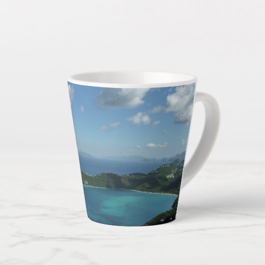Magens Bay, St. Thomas Beauful Island Scene Latte Mok (Rechterhoek)