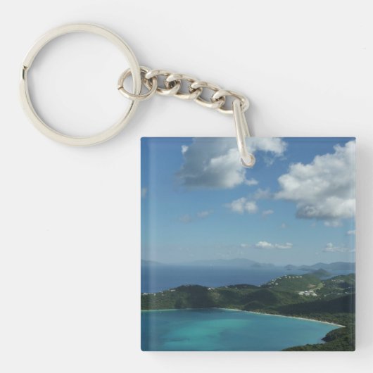 Magens Bay, St. Thomas Beauful Island Scene Sleutelhanger (Voorkant)
