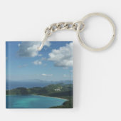 Magens Bay, St. Thomas Beauful Island Scene Sleutelhanger (Achterkant)