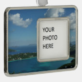 Magens Bay, St. Thomas Beauful Island Scene Verzilverd Omlijst Ornament (Rechts)