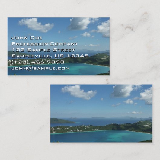 Magens Bay, St. Thomas Beauful Island Scene Visitekaartje (Voorkant / Achterkant)