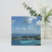 Magens Bay, St. Thomas Bruiloft Bewaar de datum Feestdagenkaart (Staand voorkant)