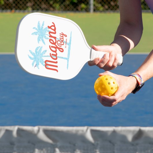 Magens Bay St. Thomas USVI  koraalletters Pickleball Paddle (Insitu)