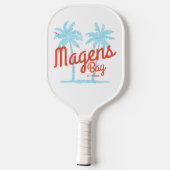Magens Bay St. Thomas USVI  koraalletters Pickleball Paddle (Achterkant)