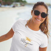 Magens Bay St Thomas USVI minimale palmboom T-shirt