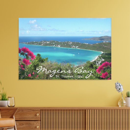 Magens Bay St. Thomas, USVI Tropical Beach Canvas Afdruk (Insitu (Woonkamer))