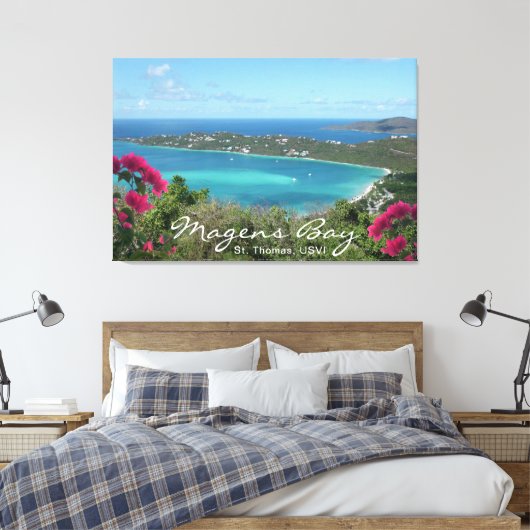 Magens Bay St. Thomas, USVI Tropical Beach Canvas Afdruk (Insitu (Slaapkamer))