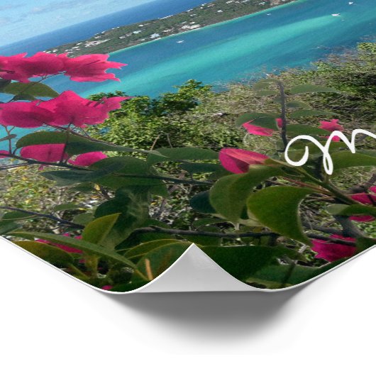 Magens Bay St. Thomas USVI Tropical Beach foto Poster (Hoek)