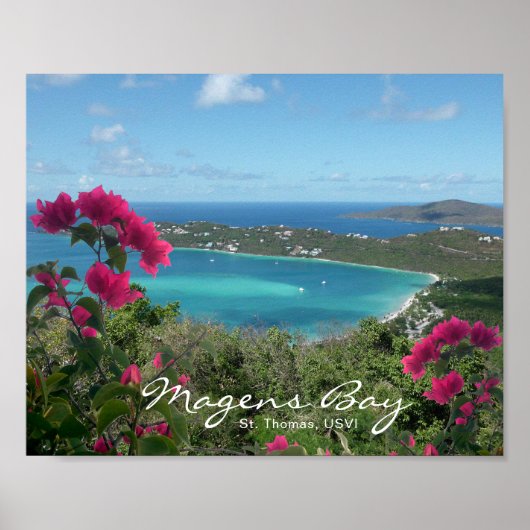 Magens Bay St. Thomas USVI Tropical Beach foto Poster (Voorkant)
