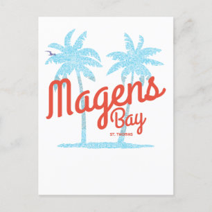 Magens Bay St. Thomas USVI Vintage Koraal Type Briefkaart