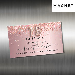 Magent voor 18e verjaardag in blush roze save the 