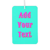 Magenta 3D Red Moderne naam | Grappige Neon Turquo Luchtverfrisser (Voorkant)