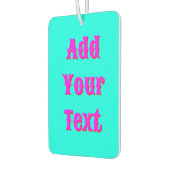 Magenta 3D Red Moderne naam | Grappige Neon Turquo Luchtverfrisser (Links)