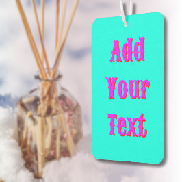 Magenta 3D Red Moderne naam | Grappige Neon Turquo Luchtverfrisser