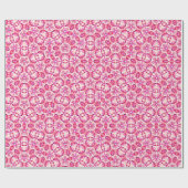 Magenta Abstracte Bloemendesign Cadeaupapier (Vlak)