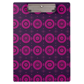 Magenta Afrikaans Geometrisch Cirkelpatroon Klembo Klembord