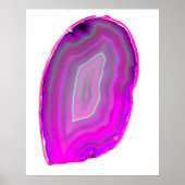 Magenta agaat plak gepolijst poster (Voorkant)