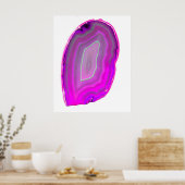 Magenta agaat plak gepolijst poster (Keuken)