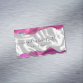 Magenta Agaat Zilver Glitter Luxe Magnetisch Visitekaartje (Voorbeeld)