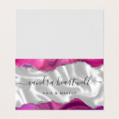 Magenta Agaat Zilveren Glitter Luxe Visitekaartje (Buitenkant ongevouwen)