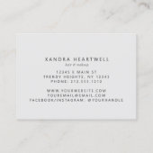 Magenta Agaat Zilveren Glitter Luxe Visitekaartje (Achterkant)