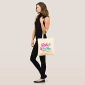 Magenta Aloha Beaches Summer Pun gepersonaliseerd Tote Bag (Voorkant (model))