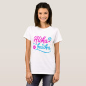 Magenta Aloha Beaches Summer Pun T-Shirt (Voorkant volledig)