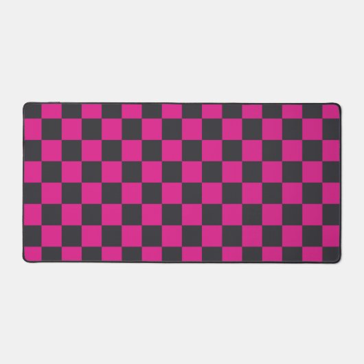 Magenta and smoke checkerboard pattern bureaumat (Voorkant)