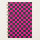 Magenta and smoke checkerboard pattern planner (Voorkant)