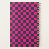 Magenta and smoke checkerboard pattern planner (Achterkant)