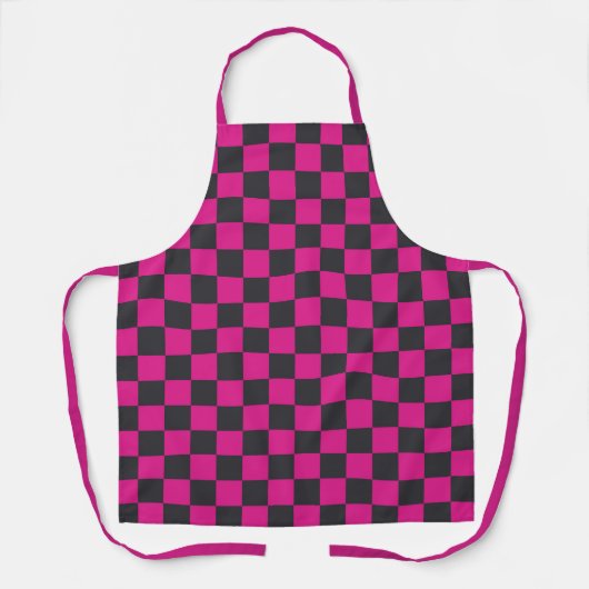 Magenta and smoke checkerboard pattern schort (Voorkant)