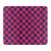 Magenta and smoke checkerboard pattern snijplank (Voorkant)