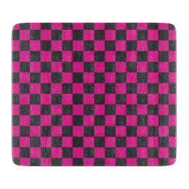 Magenta and smoke checkerboard pattern snijplank