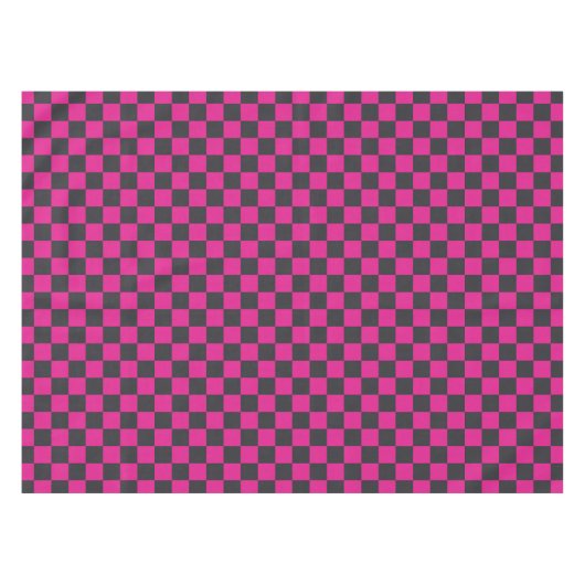 Magenta and smoke checkerboard pattern tafelkleed (Voorkant (Horizontaal))