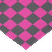 Magenta and smoke checkerboard pattern tafelkleed (Gekanteld)
