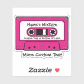 Magenta Audio-Cassettebandje Sticker (Vel)