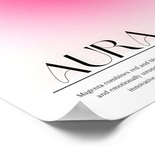 Magenta Aura Poster (Hoek)