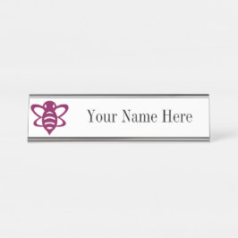 Magenta Bee Name Bord Bureau Naambordje