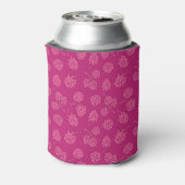Magenta Berry Pattern Blikjeskoeler (Blikje Achterkant)