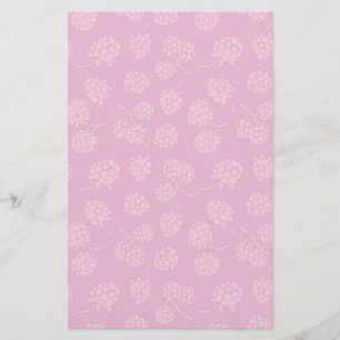 Magenta Berry Pattern Briefpapier