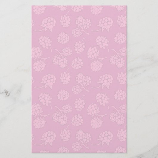 Magenta Berry Pattern Briefpapier (Voorkant)