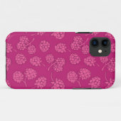 Magenta Berry Pattern Case-Mate iPhone Case (Achterkant (horizontaal))