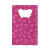Magenta Berry Pattern Creditkaart Flessenopener (Voorkant)