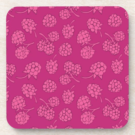Magenta Berry Pattern Drankjes Onderzetter (Voorkant)